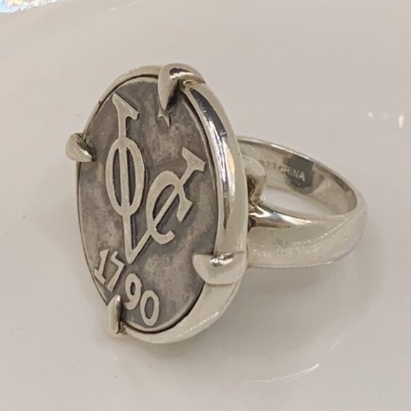 Designer Tracey Mayer 1790 Dutch Netherlands Coin Ring Sterling Silver J256 - Picture 10 of 16